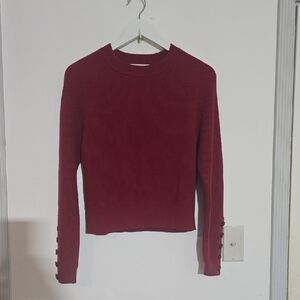 La Maille Sézane Women’s Red Merino Wool Sweater – Size S